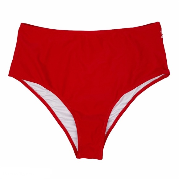 Other - High Waist Bikini Bottom‎ Red